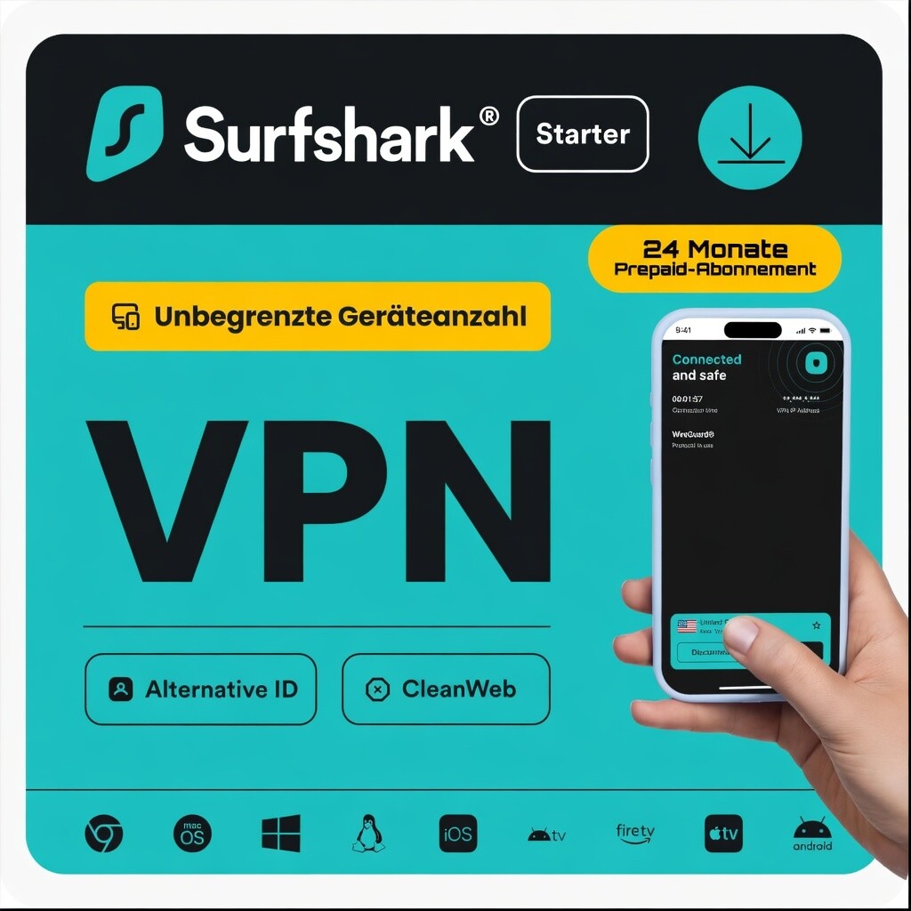 Surfshark VPN Starter kaufen unbegrenzte Geräte Windows macOS