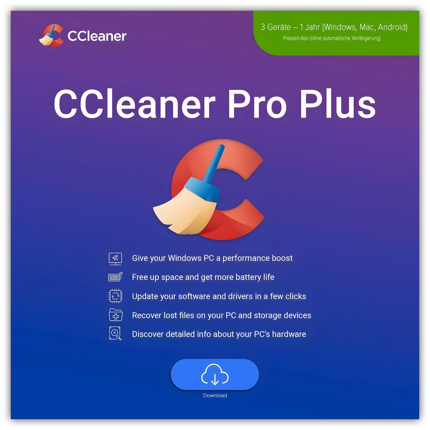 CCleaner Pro Plus 3 Geräte kaufen