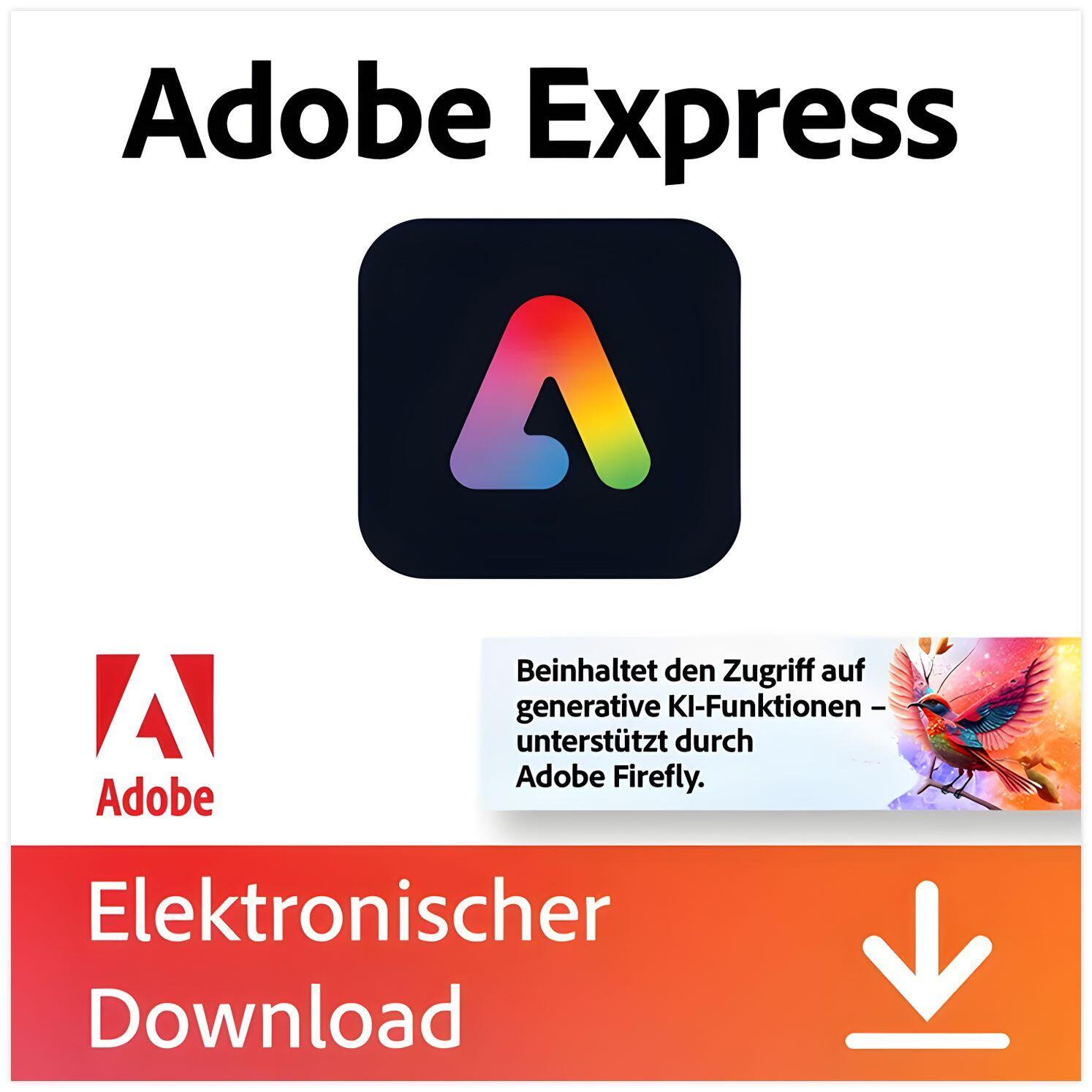 Adobe Express Premium | 1 Nutzer (Win/Mac) | 1 Jahr | stets aktuell | inkl. 100 GB Cloud | ESD