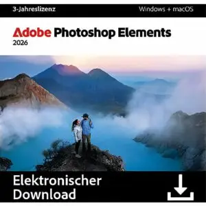 Adobe Photoshop Elements 2026 | 2 Geräte (Windows/Mac) | 3 Jahre | ESD