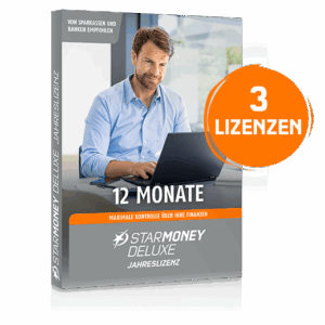 StarMoney Deluxe | 3 PCs | 1 Jahr | inkl. Premiumsupport | ESD