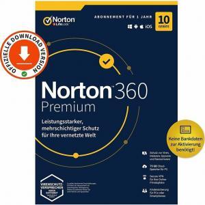 Norton 360 Premium | 10 Geräte | 1 Jahr | kein autom. Abo | ESD