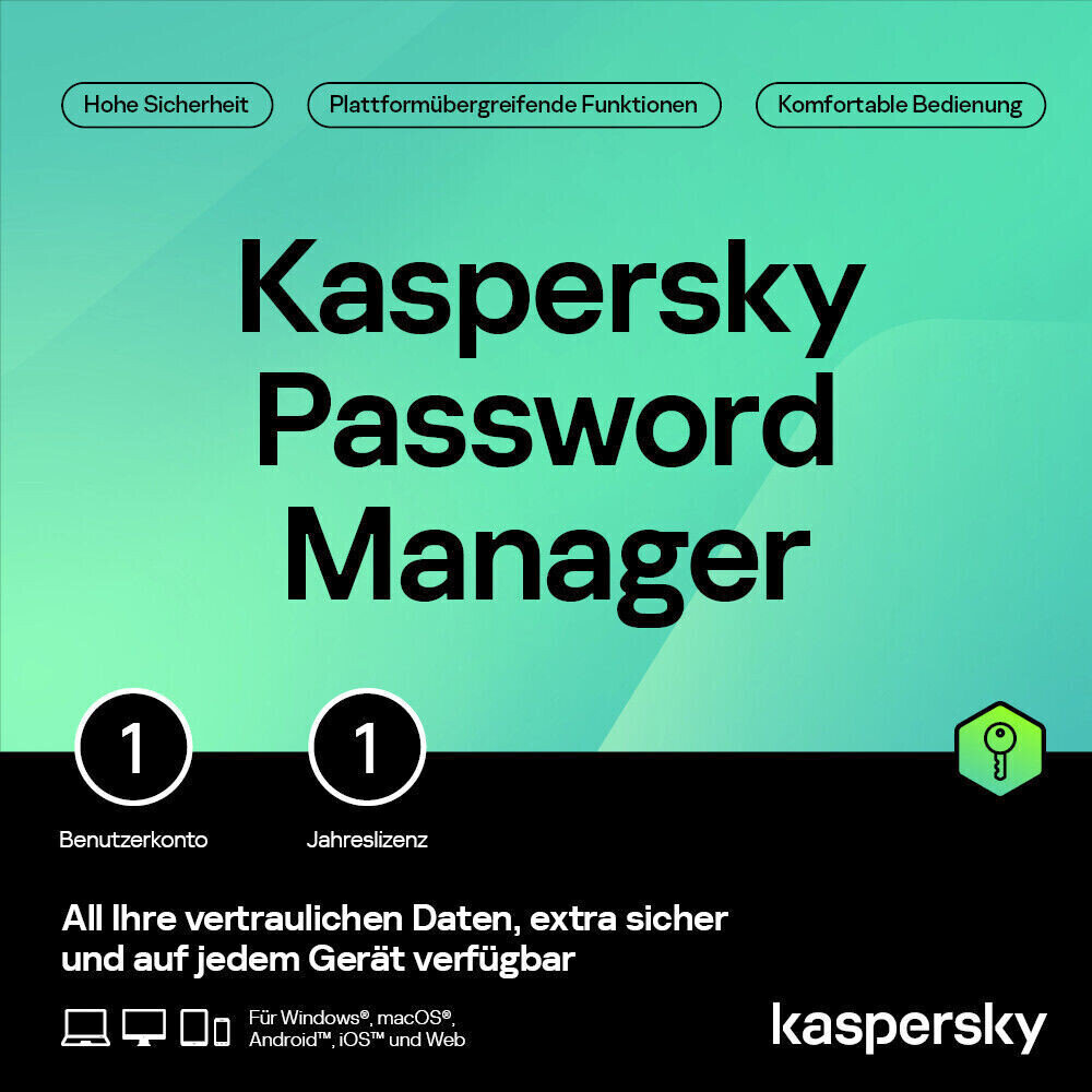Kaspersky Password Manager | alle Geräte | 1 Jahr | stets aktuell | ESD