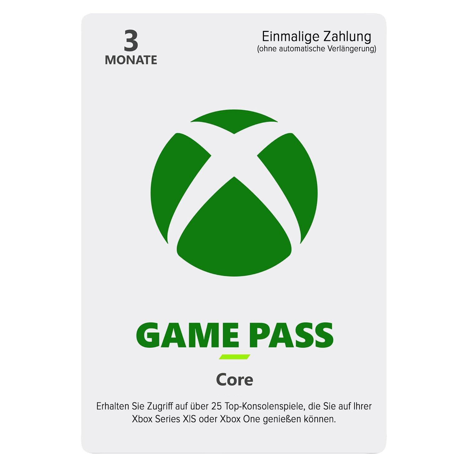 Xbox Game Pass Core | 3 Monate | in 5 Min. per eMail | Voucher Code
