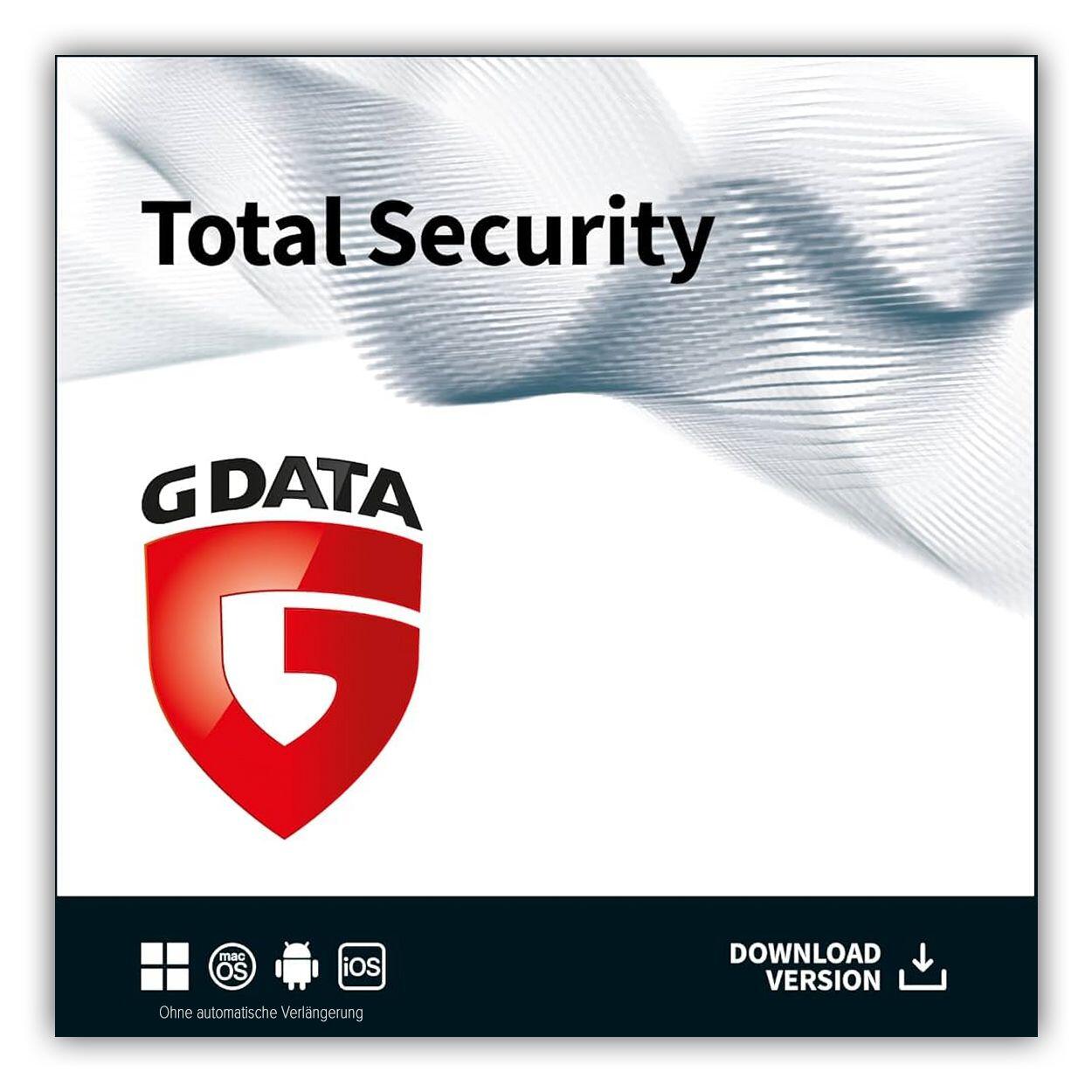 G Data Total Security | 3 Geräte | 1 Jahr | stets aktuell | Key in 5 Min. | ESD