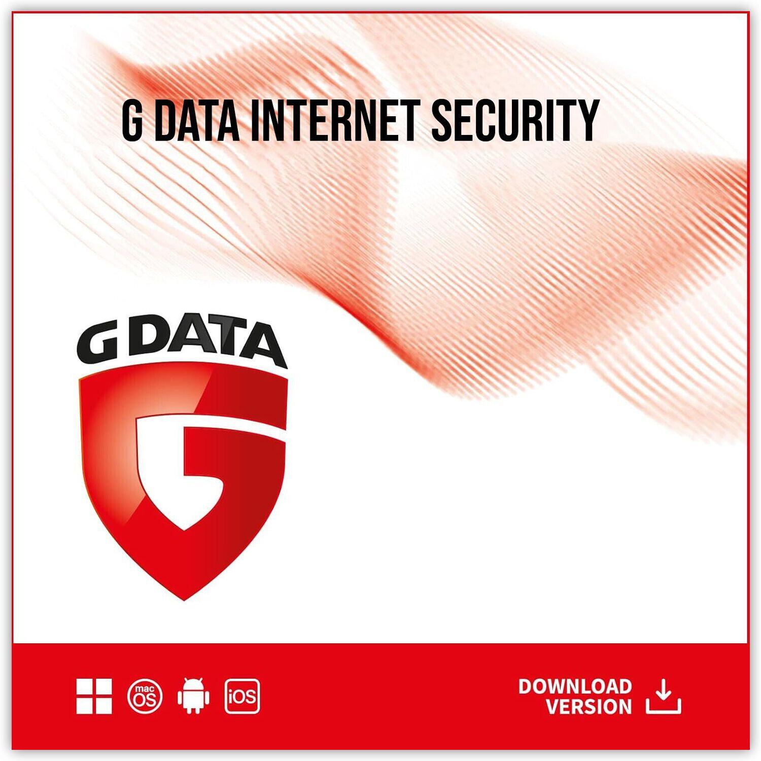 G Data Internet Security | 1 Gerät | 1 Jahr | stets aktuell | Key in 5 Min. | ESD