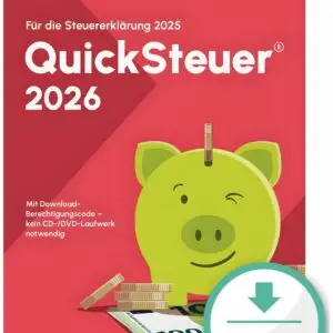 Lexware Quicksteuer 2026 (für Steuerjahr, 2025 privat & gewerblich) | 1 PC (Windows) | ESD