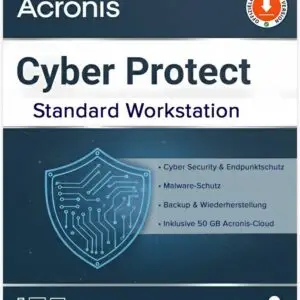 Acronis Cyber Protect Standard Workstation | 1 Gerät | 1 Jahr stets aktuell | inkl. 50 GB Cloud | ESD